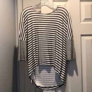 NWT Grey/white striped sweater must sell